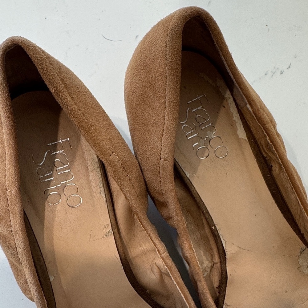 Franco Sarto Elegant Tan Suede Women's Shoes Size: 8.5 - Picture 5 of 9